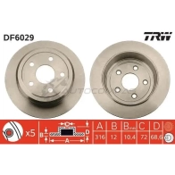 Тормозной диск TRW 1524551 XBG FXH df6029 3322938021863