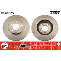 Тормозной диск TRW 3322937991594 F IWLR3 1524575 df6067s