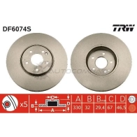 Тормозной диск TRW HB 79Y1 1524580 df6074s 3322937991754