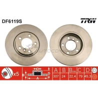 Тормозной диск TRW df6119s L8RN V5V 1524593 3322938090166