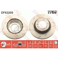 Тормозной диск TRW 1524702 P4 IYT6J 3322938307714 df6320s - Изображение 2