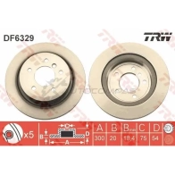 Тормозной диск TRW df6329 Bmw Z4 (E89) 2 Кабриолет 3.0 sDrive 30 i 264 л.с. 2009 – 2012 3322938168506 42OE 95