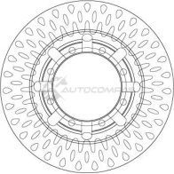 Тормозной диск TRW 3322938168568 df6335s CX2IK B 1524712 - Изображение 2