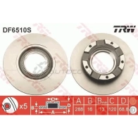 Тормозной диск TRW df6510s 1524798 XY47DM 1 3322938210717
