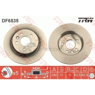 Тормозной диск TRW 3322938265274 CZK 5Q7 1524811 df6535