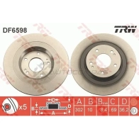 Тормозной диск TRW 1524815 0LM QVU 3322938227883 df6598 - Изображение 2