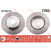 Тормозной диск TRW 3322938245962 M0QQ7 LL df6601s 1524817