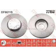 Тормозной диск TRW 3322938246068 1524826 XV Q7SG df6611s - Изображение 2