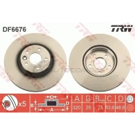 Тормозной диск TRW I9 18R8S 1524860 3322938276713 df6676s