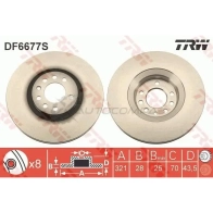 Тормозной диск TRW CH AKUD 1524861 3322938295707 df6677s - Изображение 2