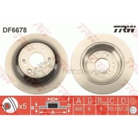 Тормозной диск TRW 1524862 3322938271497 df6678 3JPV M1 - Изображение 2