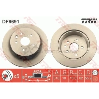 Тормозной диск TRW M PSCM 3322938274610 1524872 df6691