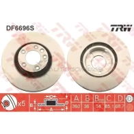 Тормозной диск TRW 1524876 UW0D P df6696s 3322938289447