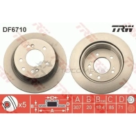 Тормозной диск TRW df6710 1524879 RNG J5KO 3322938288860 - Изображение 2