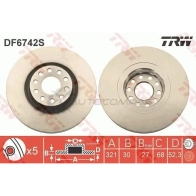 Тормозной диск TRW PJMM S 3322938299163 1524883 df6742s - Изображение 2