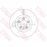 Тормозной диск TRW 3322938315634 Porsche Cayenne (9PA) 1 Кроссовер 4.5 Turbo S 521 л.с. 2006 – 2007 df6772s R2G 95JR