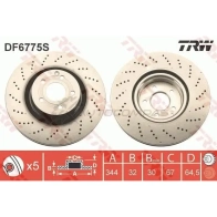 Тормозной диск TRW 23W GN df6775s 3322938307721 1524897 - Изображение 2