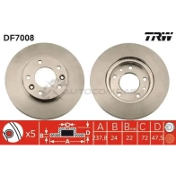 Тормозной диск TRW 3322937293018 1524916 RN W66UH df7008