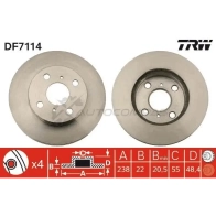 Тормозной диск TRW L TQ5A df7114 1524919 3322937393114