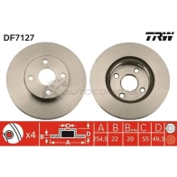 Тормозной диск TRW 1524920 3322937395972 df7127 VCQ ZSZ