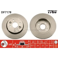 Тормозной диск TRW V G0GF 1524923 df7178 3322937401857