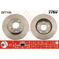 Тормозной диск TRW DF7195 1524924 3322937401741 MV86 F