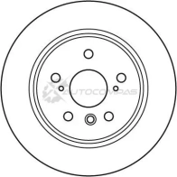 Тормозной диск TRW df7209 3322937421824 ZE HOX 1524925 - Изображение 2