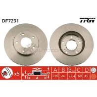 Тормозной диск TRW IPEZBE J 3322937422043 df7231 1524928