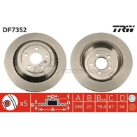 Тормозной диск TRW df7352 3322937548170 N 4EKY 1524942