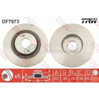 Тормозной диск TRW 3322938147372 CPFT SUQ df7973 1524960