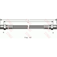 Тормозной шланг TRW PHA121 W1II GB 3322935300695 1544615 - Изображение 2