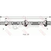 Тормозной шланг TRW FJ5 9XS5 1545134 phb140 3322937077786 - Изображение 1