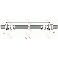 Тормозной шланг TRW AC NSUB 3322937182268 PHC247 1545757
