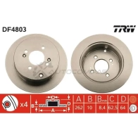 Тормозной диск TRW 3322937885244 V3 581 1524364 df4803 - Изображение 4