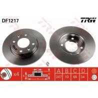 Тормозной диск TRW 3322936121701 1523275 4IQ65 5 df1217 - Изображение 5