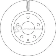 Тормозной диск TRW 3322938159962 df8052 1524964 V6M K10 - Изображение 6