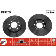Тормозной диск TRW 3322937321025 df4205 AM7V IX7 1524017 - Изображение 6