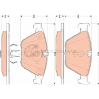 Тормозные колодки, комплект TRW 246 88 SV8FC 1528495 gdb1854 - Изображение 6
