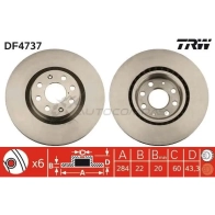 Тормозной диск TRW 1524324 df4737 3322937563685 V1X20I U - Изображение 2