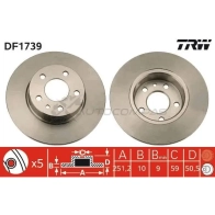 Тормозной диск TRW df1739 1523458 3322936173908 B6X1 3A - Изображение 4