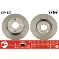 Тормозной диск TRW df4837 3322937891740 0X L95 1524393 - Изображение 5