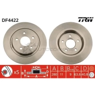 Тормозной диск TRW 1524212 3322937474172 3UPH 8W df4422 - Изображение 4