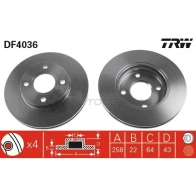 Тормозной диск TRW 6 4CQZR9 3322937237371 df4036 1523873 - Изображение 4