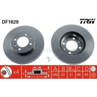 Тормозной диск TRW 1523494 df1829 3322936182900 R762QK T - Изображение 7