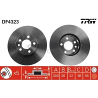 Тормозной диск TRW 1524133 3322937400515 df4323 TB 6HBAL - Изображение 5