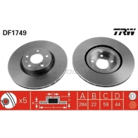 Тормозной диск TRW df1749 3322936174905 L BXD6 1523466 - Изображение 4