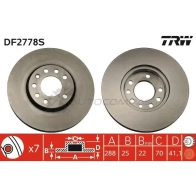 Тормозной диск TRW 3322937335435 1523769 P0V71 Q df2778s - Изображение 7