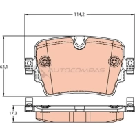 Тормозные колодки, комплект TRW Z4VOH gdb2095 1528714 22 070 - Изображение 3