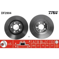 Тормозной диск TRW df2804 3322937204939 1523792 EAJ 7I - Изображение 5