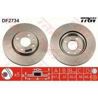 Тормозной диск TRW 1523732 3322937131778 df2734 38SM 7WS - Изображение 4